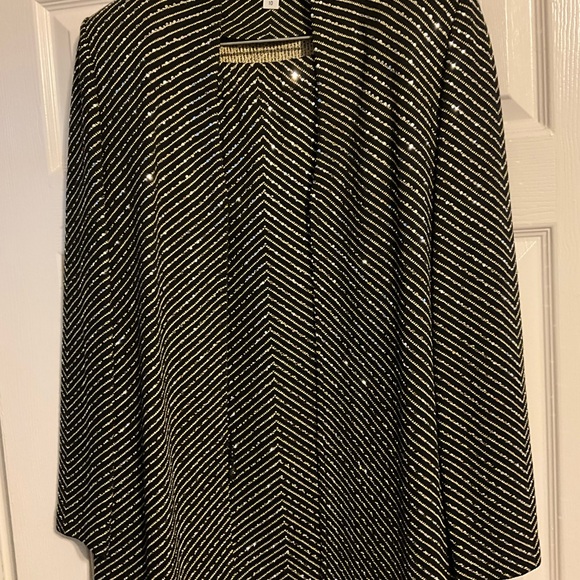 St. John Jackets & Blazers - St. John Black and White Striped Blazer